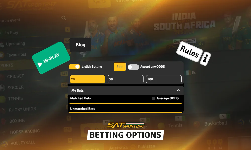 Satsport247 offers a wide range of betting options to satisfy every sports enthusiast