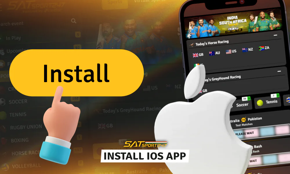 Installation process of Satsport247 iOS app
