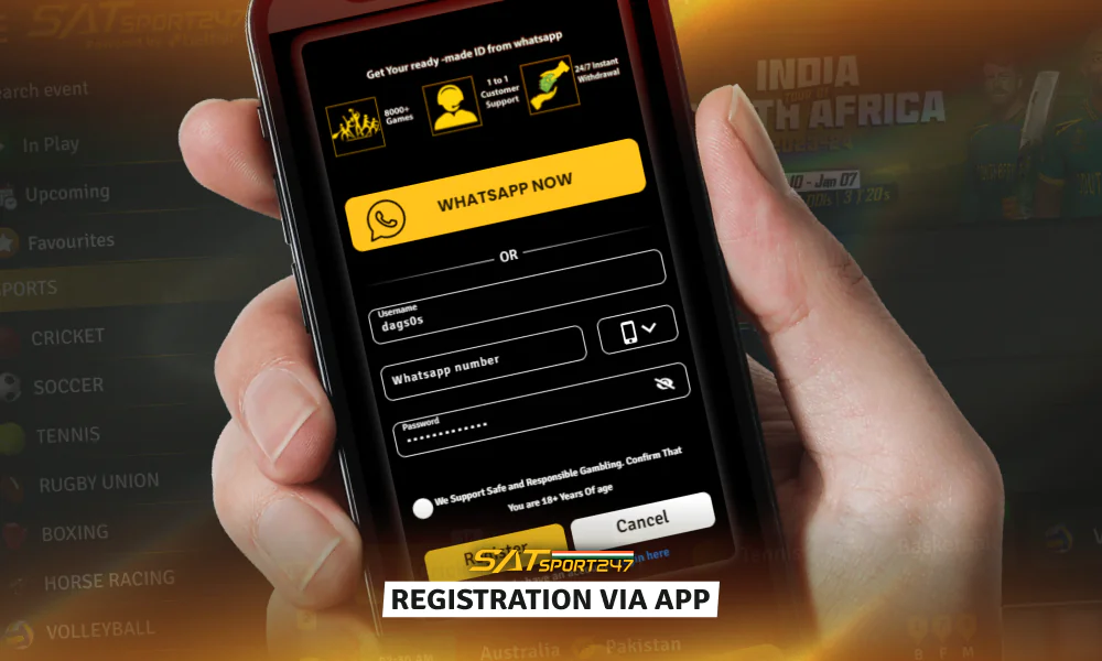 The Satsport247 app provides a seamless and secure registration process