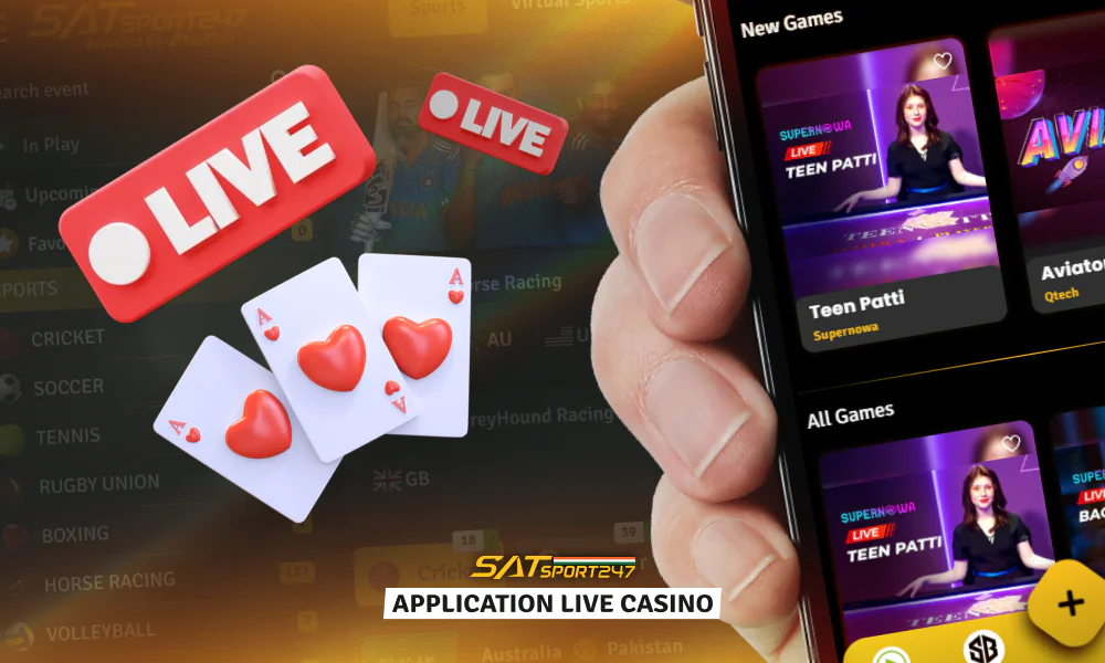 Through the Satsport247 app, you can access a variety of live casino games, including blackjack, roulette, baccarat, and more