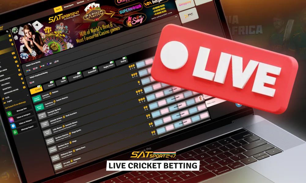 Satsport247 provides a dynamic and interactive platform for live cricket betting