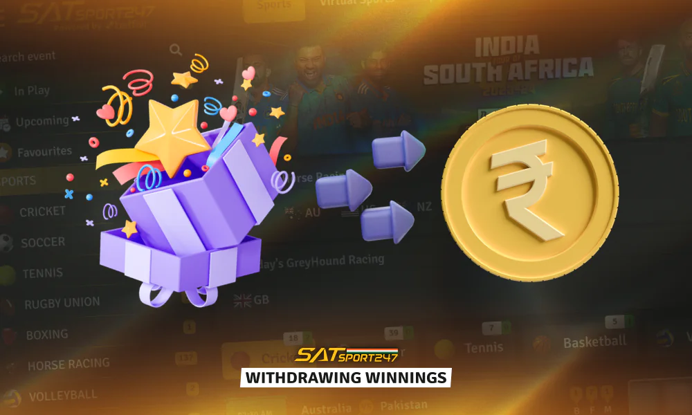 Satsport247 offers multiple methods for withdrawing winnings with a bonus in India