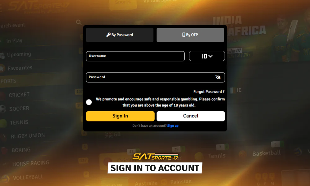 Signing in to your Satsport247 account allows you to take full advantage of the platform's offerings