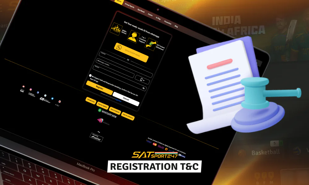 Rules and guidelines for individuals who wish to register as players on the Satsport247 platform